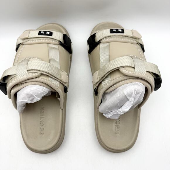 Seichi Mens Yoroi V2 Slide Sandals US 8 EU 41 Stone Tan NIB main image 5
